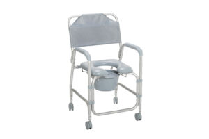 Aluminum Shower Chair and Commode with Casters