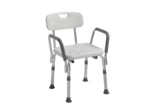 Shower Chair with Back and Removable Padded Arms