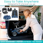 3 Wheel Mobility Scooter - Electric Long Range Powered Wheelchair - Image 5