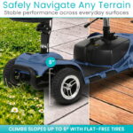 4 Wheel Mobility Scooter - Electric Powered with Seat for Seniors - Image 6