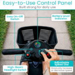 3 Wheel Mobility Scooter - Electric Long Range Powered Wheelchair - Image 8