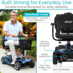 4 Wheel Mobility Scooter - Electric Powered with Seat for Seniors - Image 8