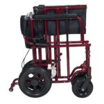 Aluminum HD Red Transport Chair - Image 5