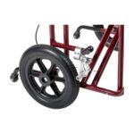 Aluminum HD Red Transport Chair - Image 7