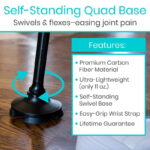Carbon Fiber Standing Cane - Image 2