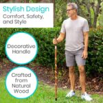 Carved Wooden Walking Stick - Image 6