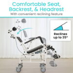 Reclining Shower Commode Transport Chair - Image 4