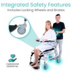 Reclining Shower Commode Transport Chair - Image 9