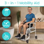 Shower Commode Transport Chair - Image 2