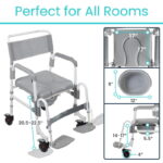 Shower Commode Transport Chair - Image 4