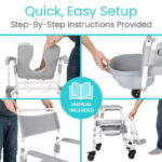 Shower Commode Transport Chair - Image 5